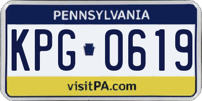 PA license plate KPG0619