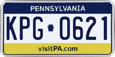 PA license plate KPG0621