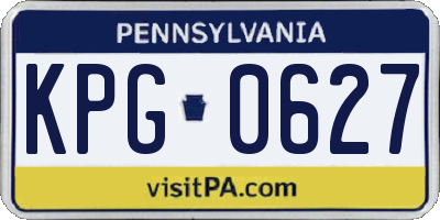 PA license plate KPG0627