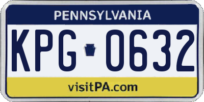 PA license plate KPG0632