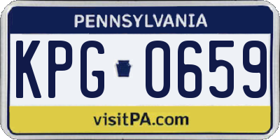 PA license plate KPG0659