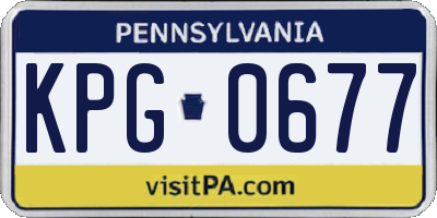 PA license plate KPG0677