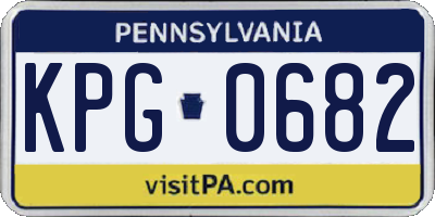 PA license plate KPG0682
