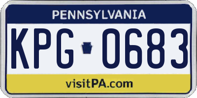 PA license plate KPG0683