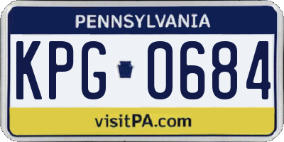 PA license plate KPG0684