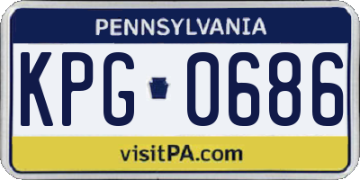 PA license plate KPG0686