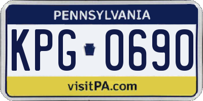 PA license plate KPG0690