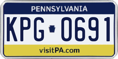 PA license plate KPG0691