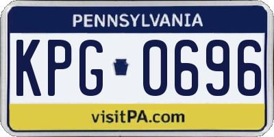 PA license plate KPG0696