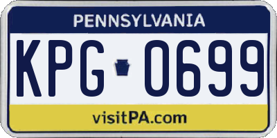 PA license plate KPG0699