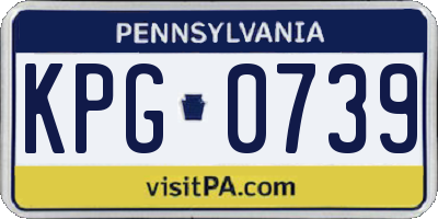 PA license plate KPG0739