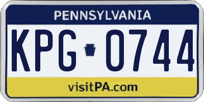 PA license plate KPG0744