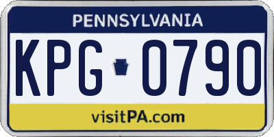 PA license plate KPG0790