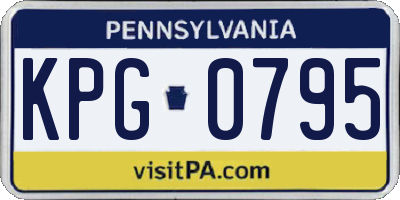 PA license plate KPG0795