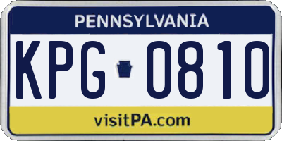 PA license plate KPG0810