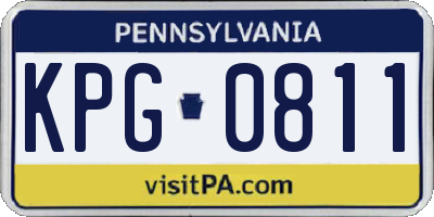 PA license plate KPG0811
