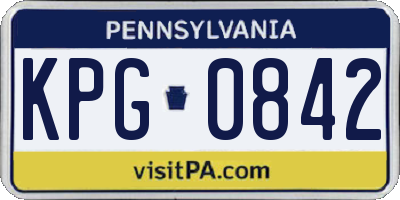PA license plate KPG0842