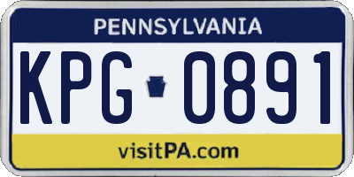 PA license plate KPG0891