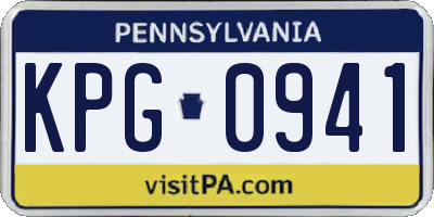 PA license plate KPG0941
