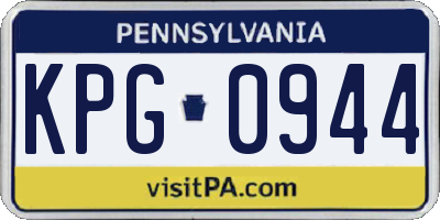 PA license plate KPG0944
