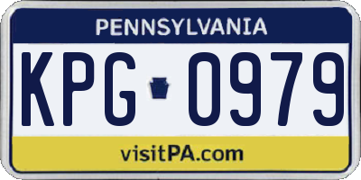 PA license plate KPG0979