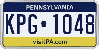 PA license plate KPG1048