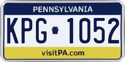 PA license plate KPG1052