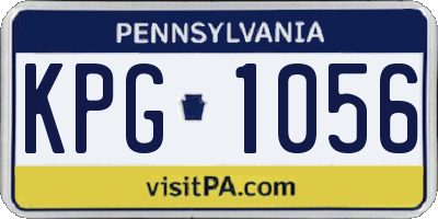 PA license plate KPG1056
