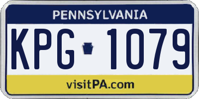 PA license plate KPG1079