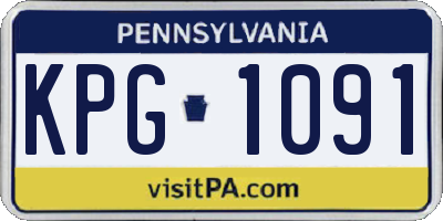 PA license plate KPG1091