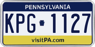 PA license plate KPG1127