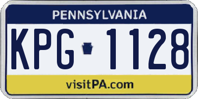 PA license plate KPG1128