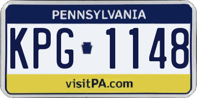 PA license plate KPG1148
