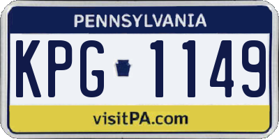 PA license plate KPG1149
