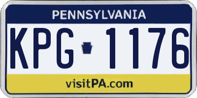 PA license plate KPG1176