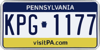 PA license plate KPG1177