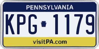 PA license plate KPG1179
