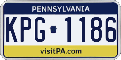 PA license plate KPG1186