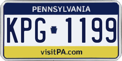 PA license plate KPG1199