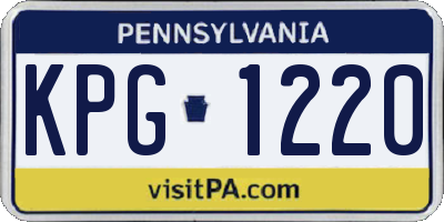 PA license plate KPG1220