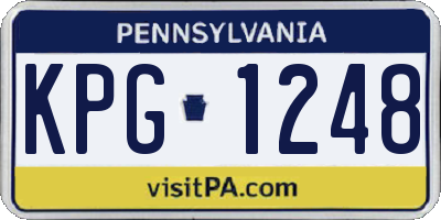 PA license plate KPG1248
