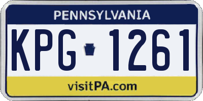 PA license plate KPG1261