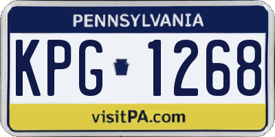 PA license plate KPG1268