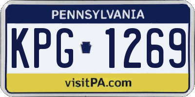 PA license plate KPG1269