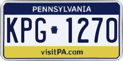 PA license plate KPG1270