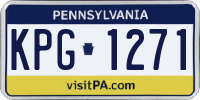 PA license plate KPG1271