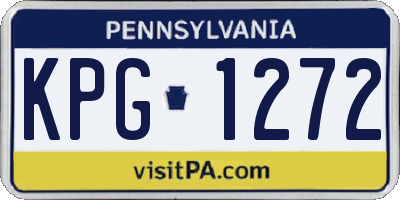 PA license plate KPG1272