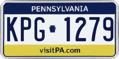 PA license plate KPG1279