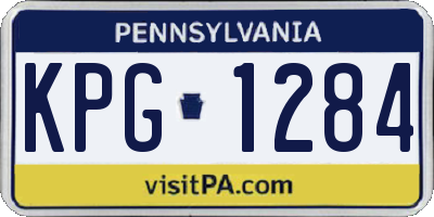 PA license plate KPG1284