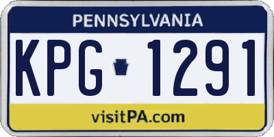 PA license plate KPG1291